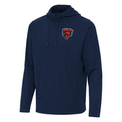 Chicago Bears  Antigua Connected Quarter-Zip Pullover Hoodie