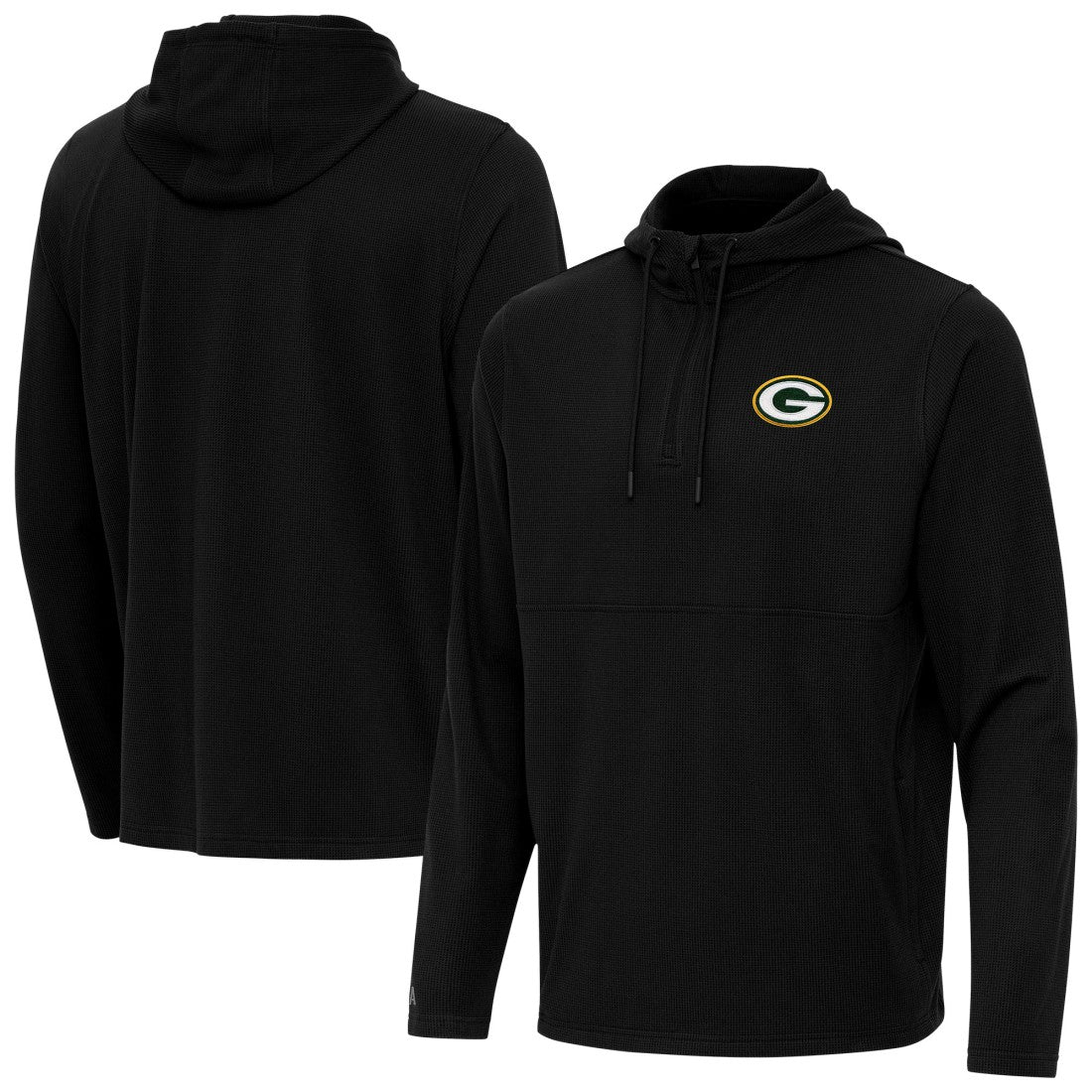 Green Bay Packers  Antigua Connected Quarter-Zip Pullover Hoodie