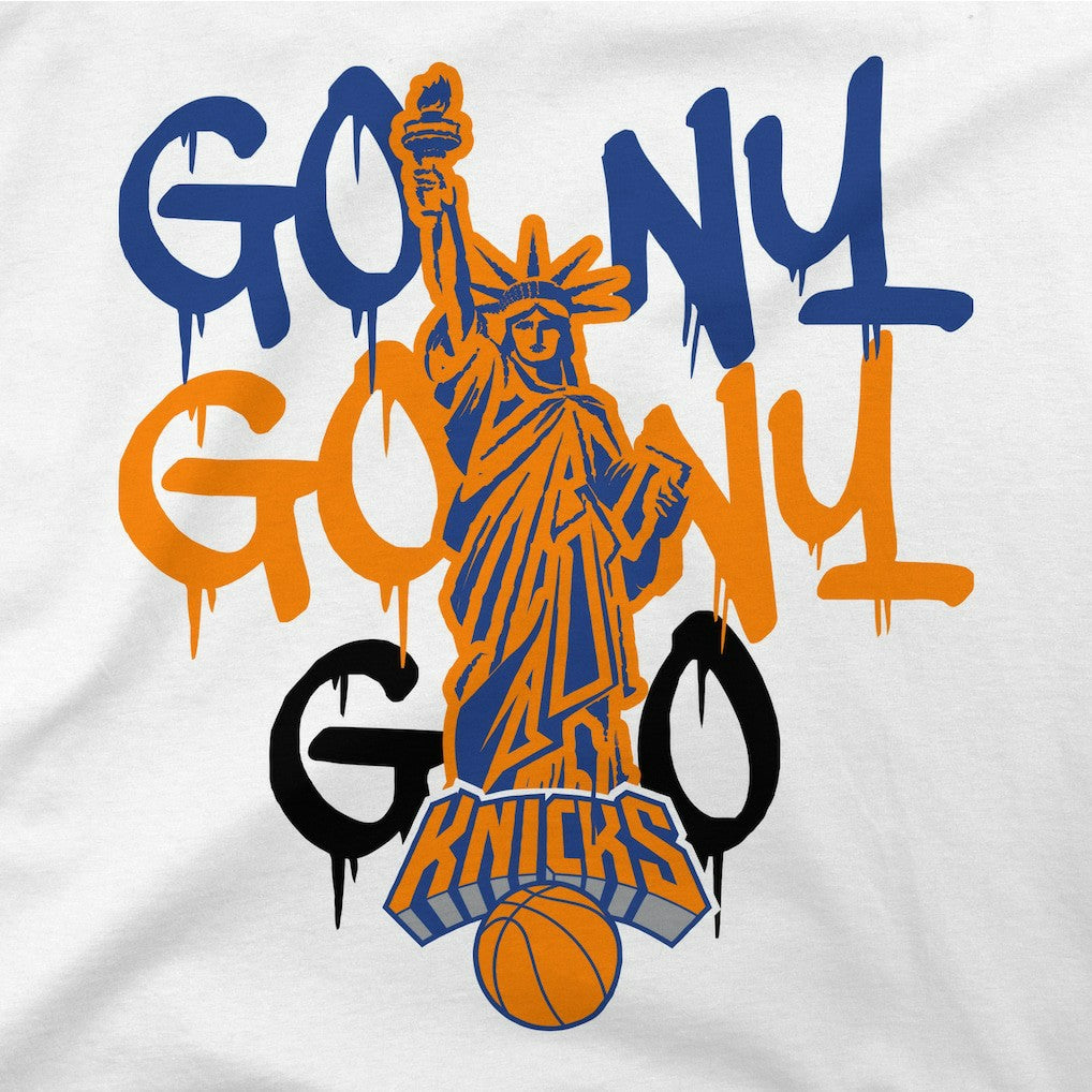 New York Knicks Stadium Essentials Unisex Oversized Go NY Go T-Shirt Outlet