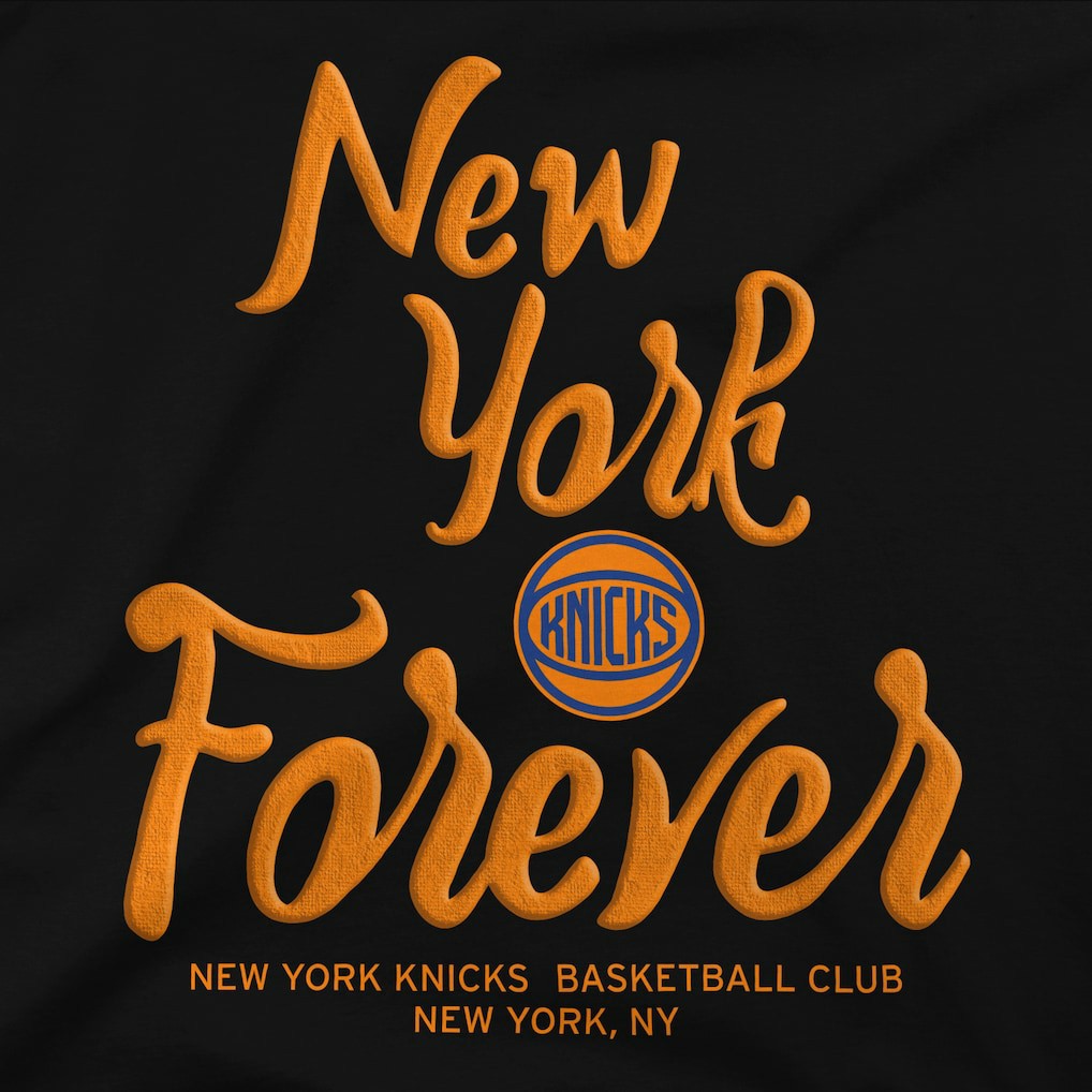 New York Knicks Stadium Essentials Unisex Oversized Forever NYC T-Shirt For Sale