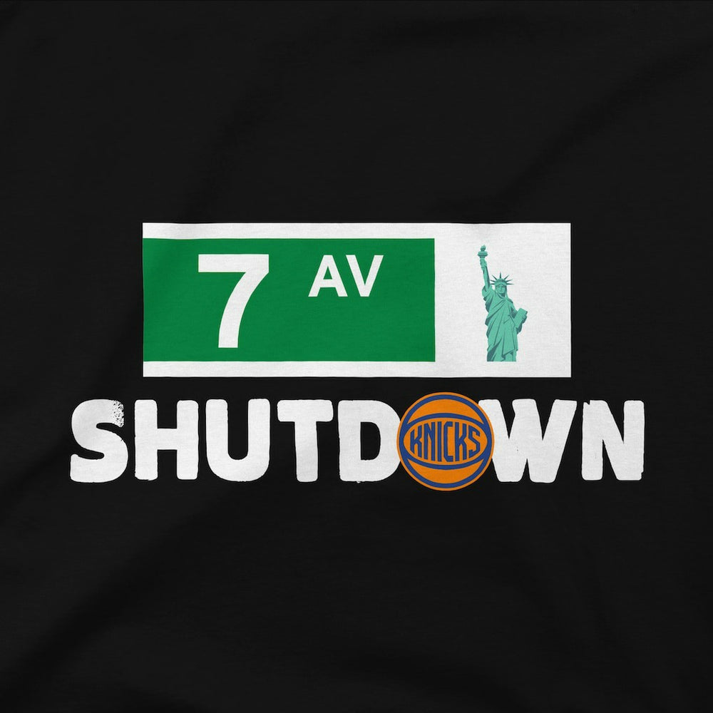 New York Knicks Stadium Essentials 7th Avenue Shutdown T-Shirt On Sale
