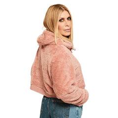 Philadelphia Eagles  Jill Martin Women's Tonal Sherpa Cropped Hoodie