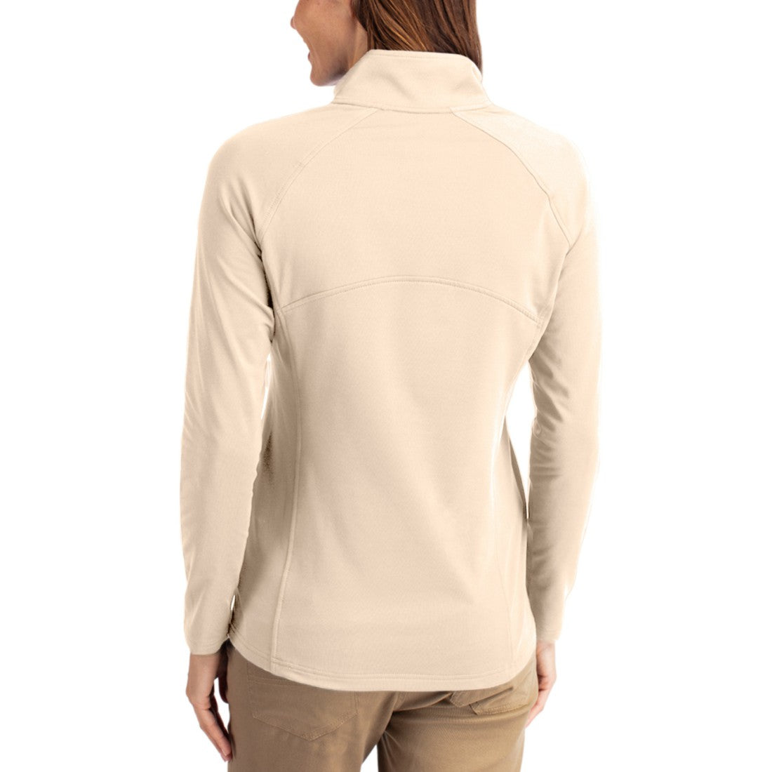 Houston Texans  Cutter & Buck Women's Adapt Eco Knit Stretch Recycled Raglan Half-Zip Pullover