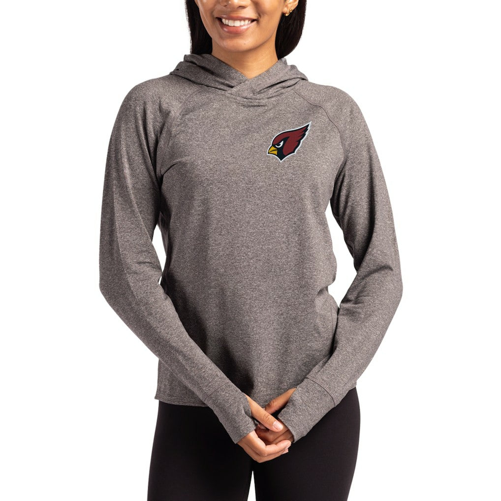 Arizona Cardinals  Cutter & Buck Women's Primary Logo Adapt Knit Recycled Raglan Pullover Hoodie