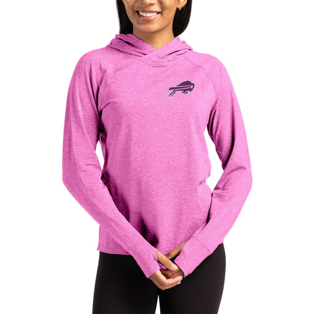 Buffalo Bills  Cutter & Buck Women's Tonal Logo Adapt Knit Recycled Raglan Pullover Hoodie