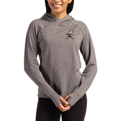Cleveland Browns  Cutter & Buck Women's Throwback Logo Adapt Knit Recycled Raglan Pullover Hoodie