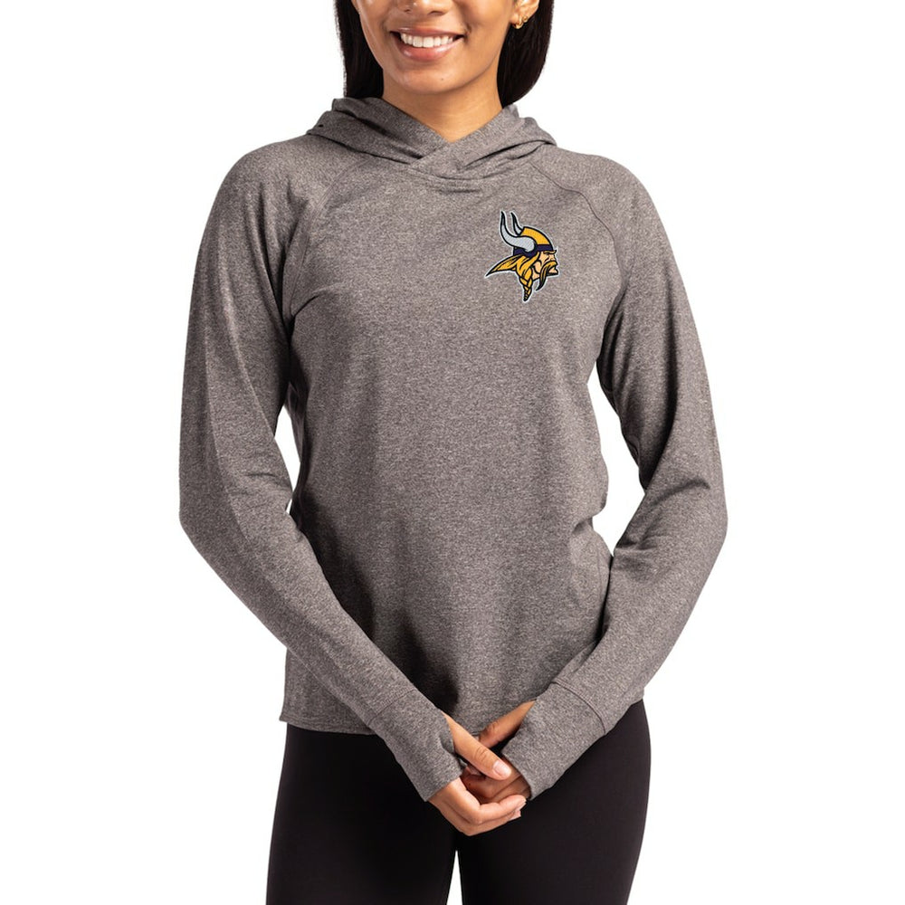 Minnesota Vikings  Cutter & Buck Women's Primary Logo Adapt Knit Recycled Raglan Pullover Hoodie