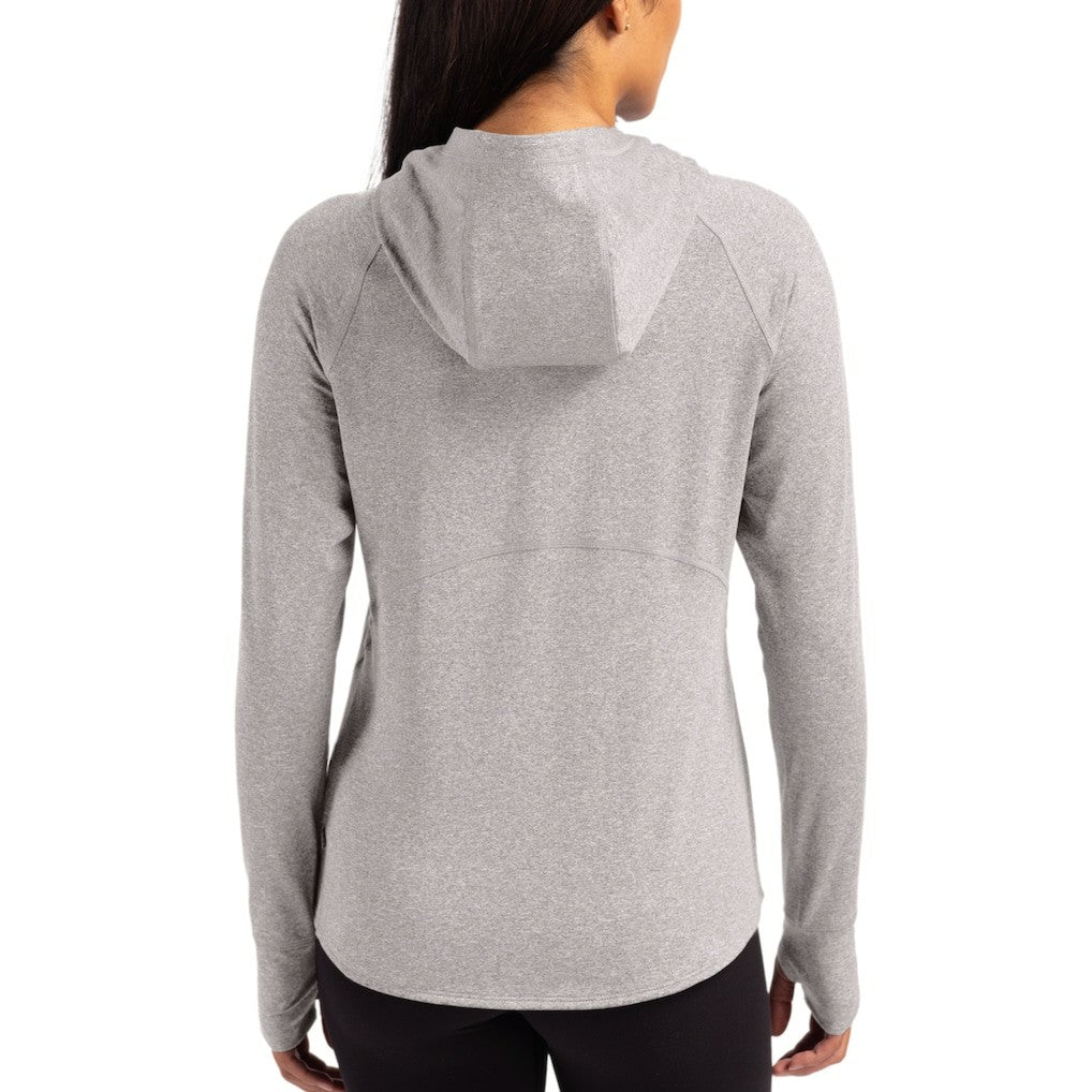 Philadelphia Eagles  Cutter & Buck Women's Throwback Logo Adapt Knit Recycled Raglan Pullover Hoodie