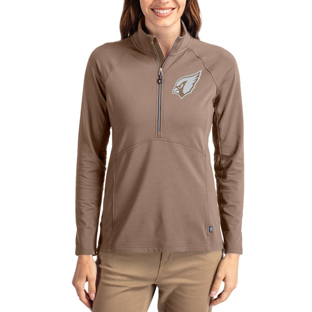 Arizona Cardinals  Cutter & Buck Women's Tonal Adapt Eco Knit Stretch Recycled Raglan Half-Zip Pullover