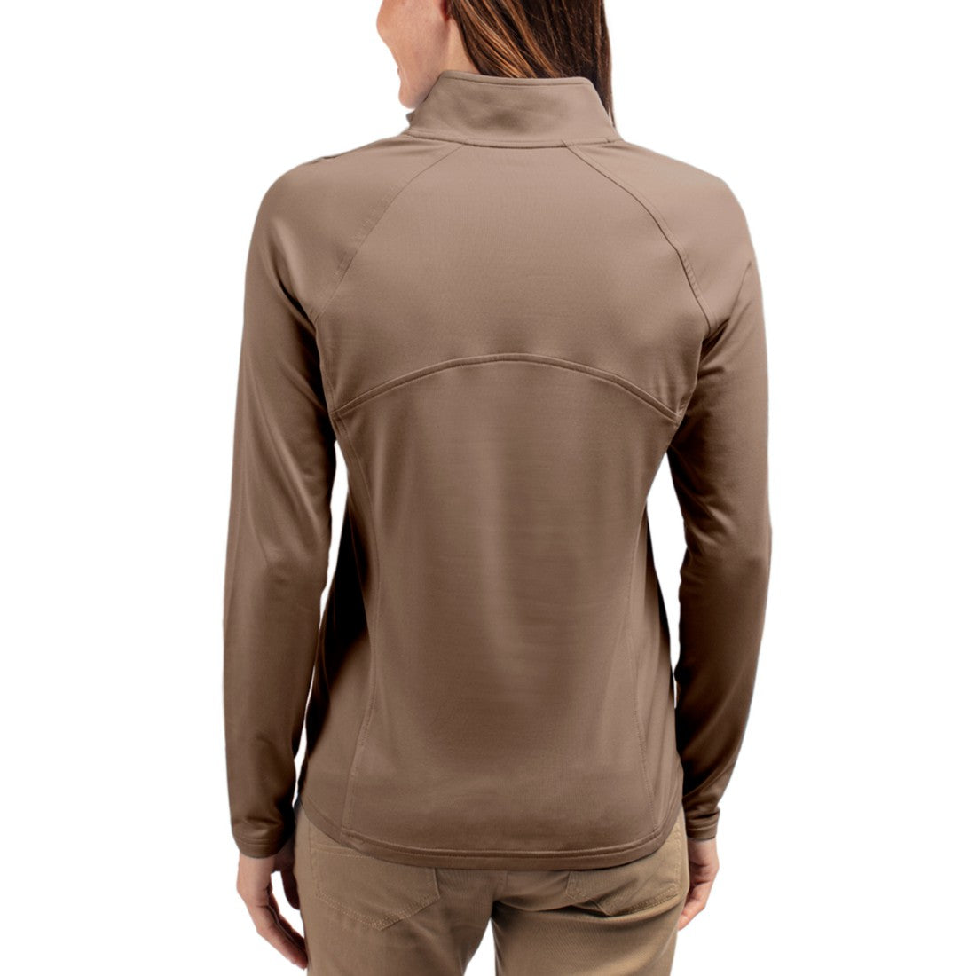 Detroit Lions  Cutter & Buck Women's Tonal Adapt Eco Knit Stretch Recycled Raglan Half-Zip Pullover