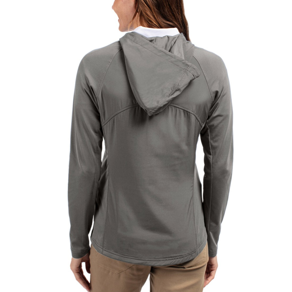Green Bay Packers  Cutter & Buck Women's Throwback Logo Adapt Eco Knit Hybrid Recycled Raglan Full-Zip Hoodie Jacket