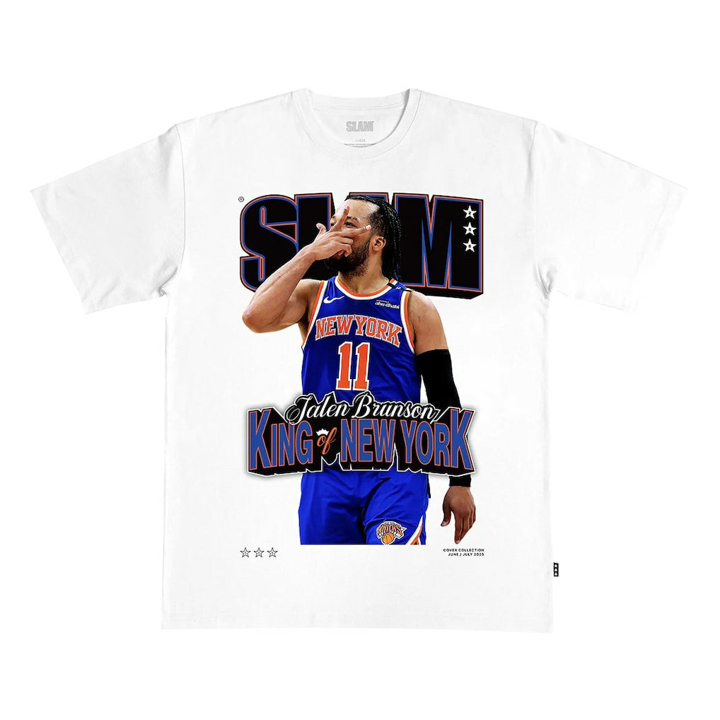 Jalen Brunson New York Knicks SLAM Unisex King of New York Cover T-Shirt Online