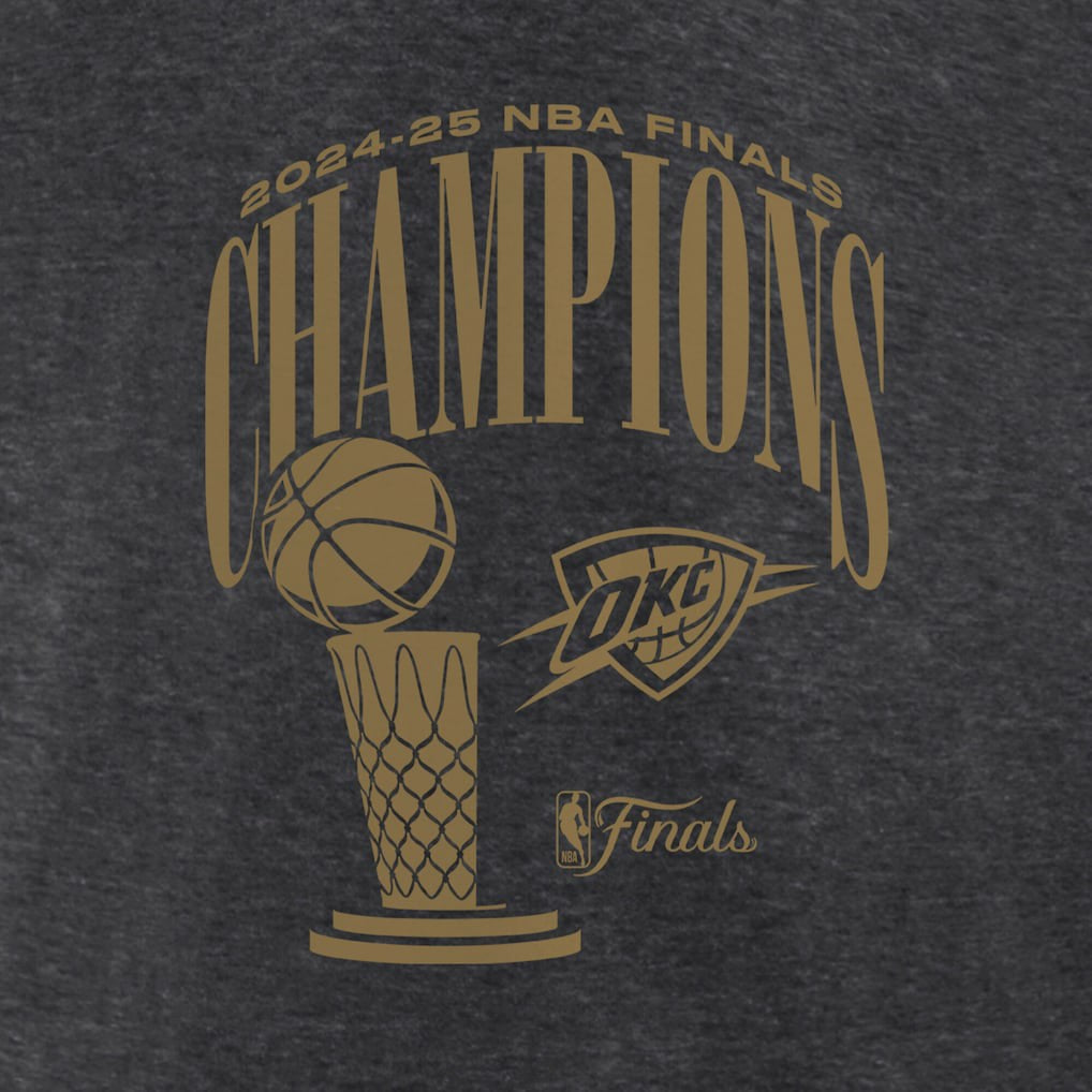 Oklahoma City Thunder Women's 2025 NBA Finals Champions Double Dribble V-Neck T-Shirt Outlet
