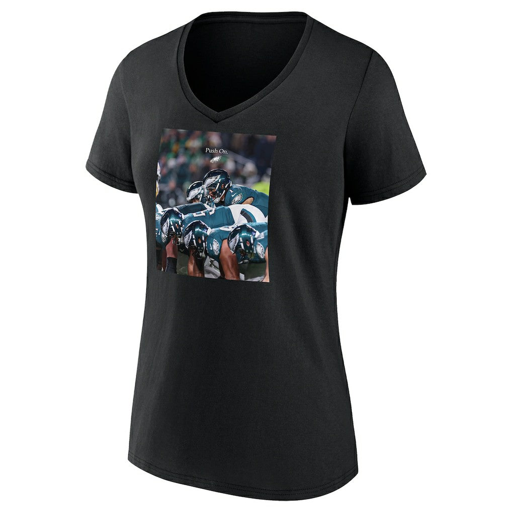 Philadelphia Eagles  Women's Push On V-Neck T-Shirt