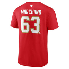 Brad Marchand Florida Panthers Fanatics Authentic Stack Name & Number T-Shirt For Sale