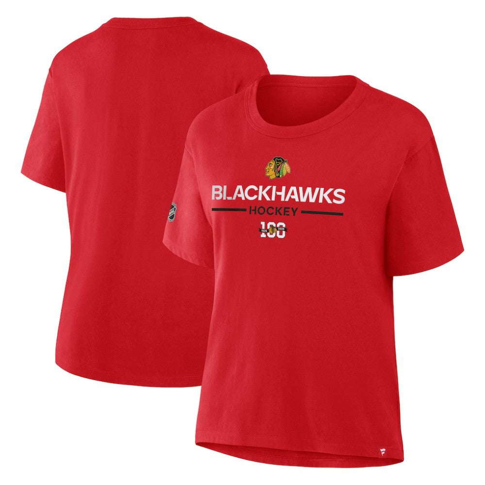 Chicago Blackhawks Fanatics Women's Centennial Celebration T-Shirt Online