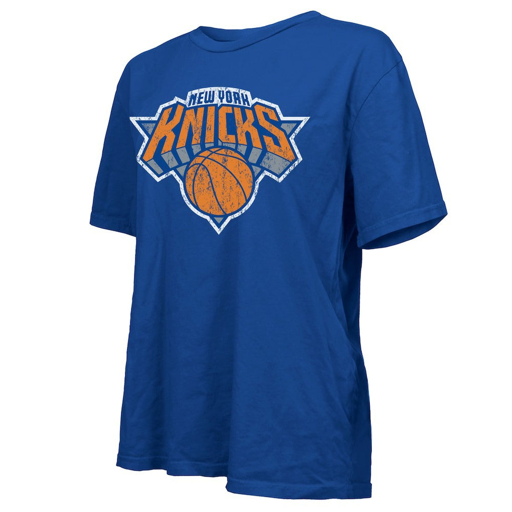 New York Knicks Majestic Threads Women's Oversized T-Shirt On Sale