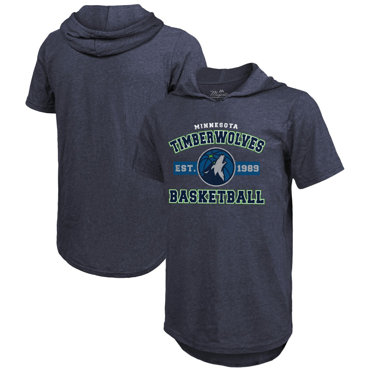 Minnesota Timberwolves Majestic Threads Tri-Blend Hoodie T-Shirt On Sale