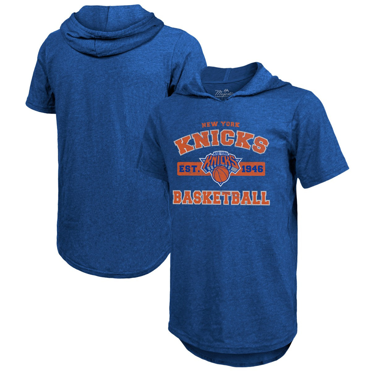 New York Knicks Majestic Threads Tri-Blend Hoodie T-Shirt Discount