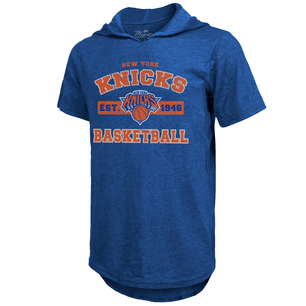 New York Knicks Majestic Threads Tri-Blend Hoodie T-Shirt Discount