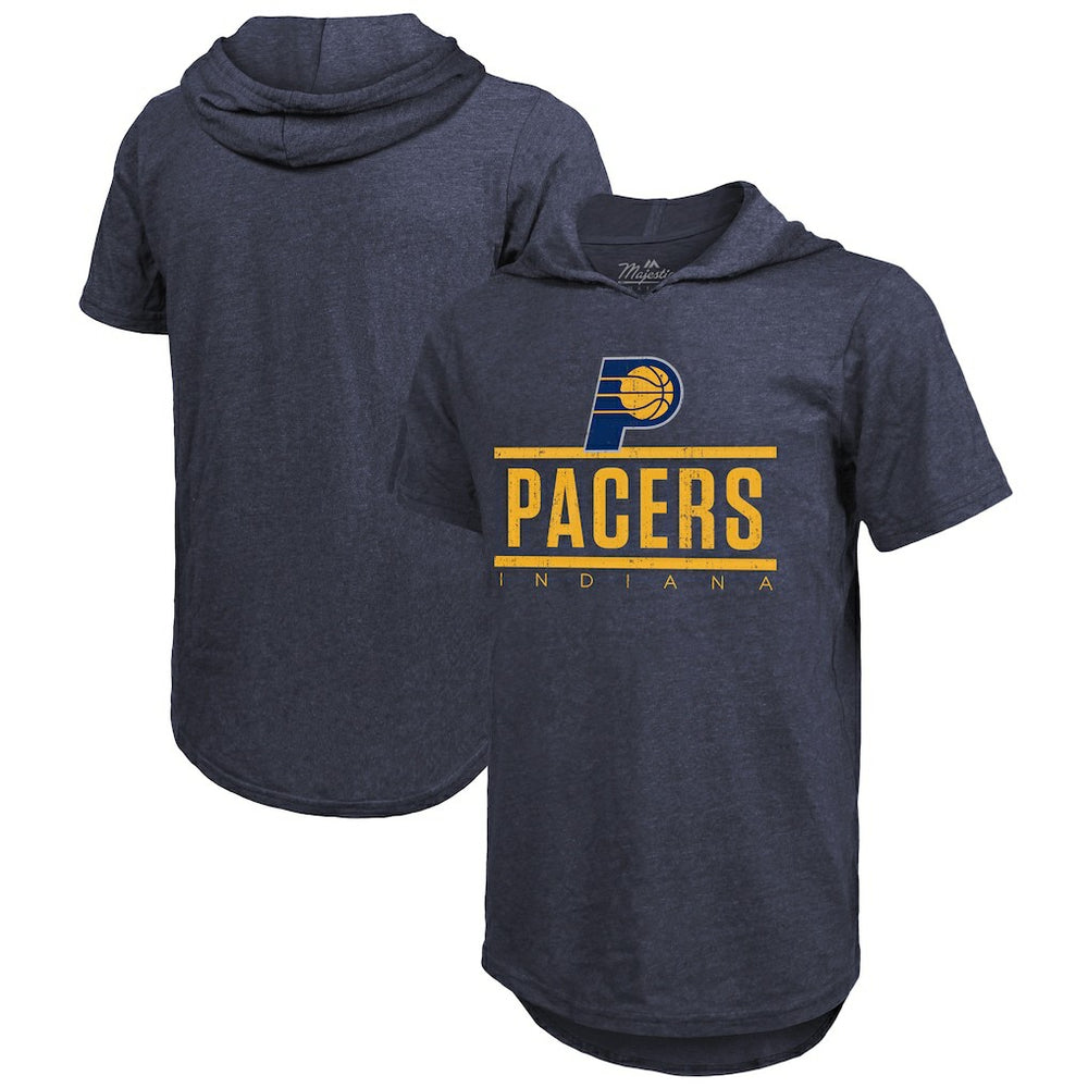 Indiana Pacers Majestic Threads Tri-Blend Hoodie T-Shirt New