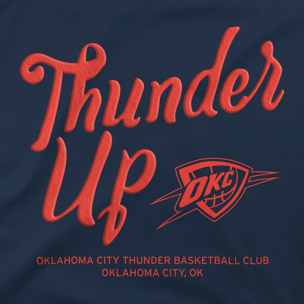 Oklahoma City Thunder Stadium Essentials Unisex Thunder Up Urban T-Shirt New