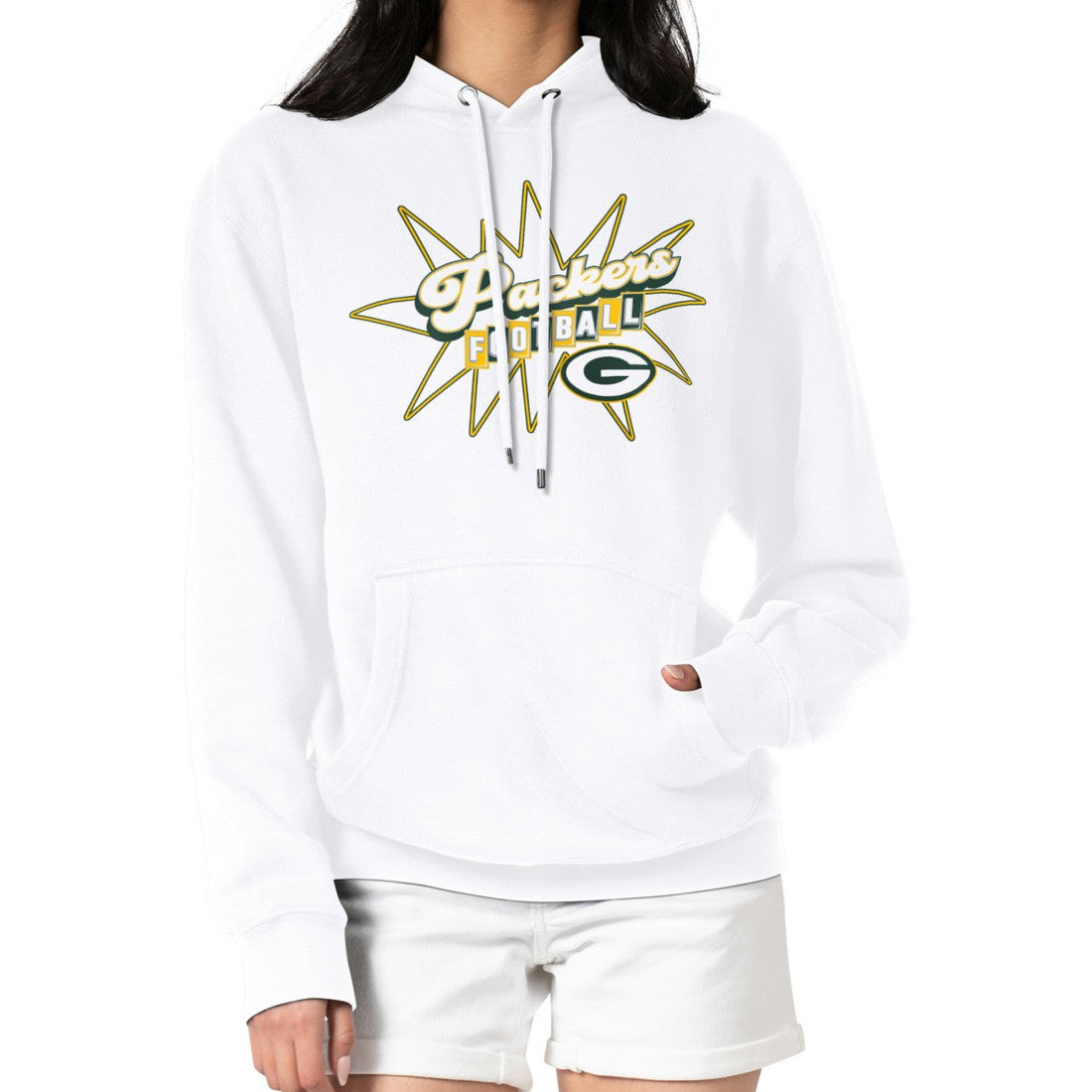Green Bay Packers  Starter Women's Drive-In Sign Pullover Hoodie