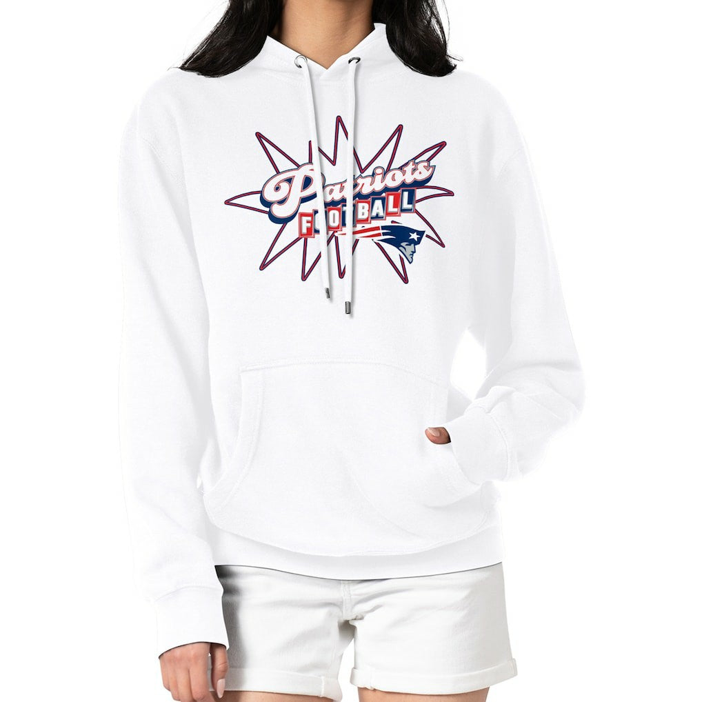 New England Patriots  Starter Women's Drive-In Sign Pullover Hoodie