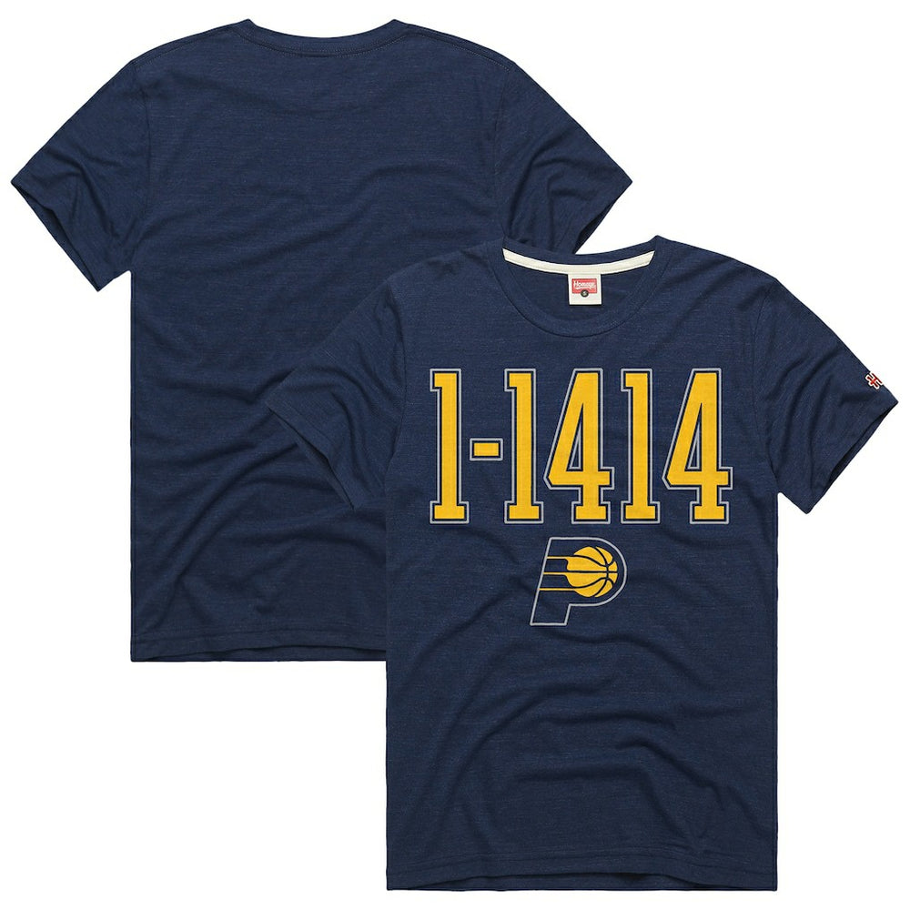 Indiana Pacers Homage Unisex The "1-1414" Comeback Record Tri-Blend T-Shirt For Sale