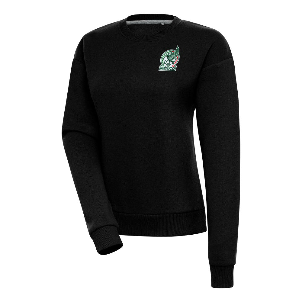 Mexico National Team Antigua Women's Takeover Pullover Sweatshirt Black