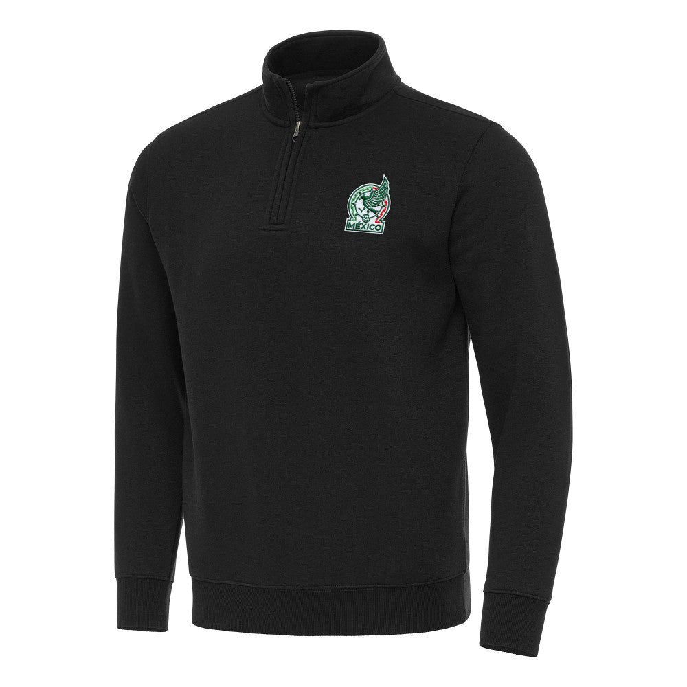Mexico National Team Antigua Landslide Quarter-Zip Pullover Black