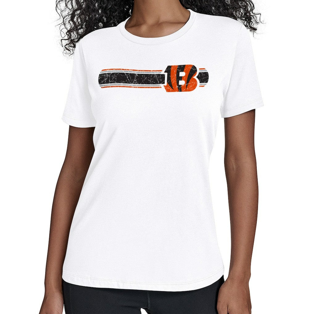 Cincinnati Bengals  Starter Women's Team Stripe T-Shirt