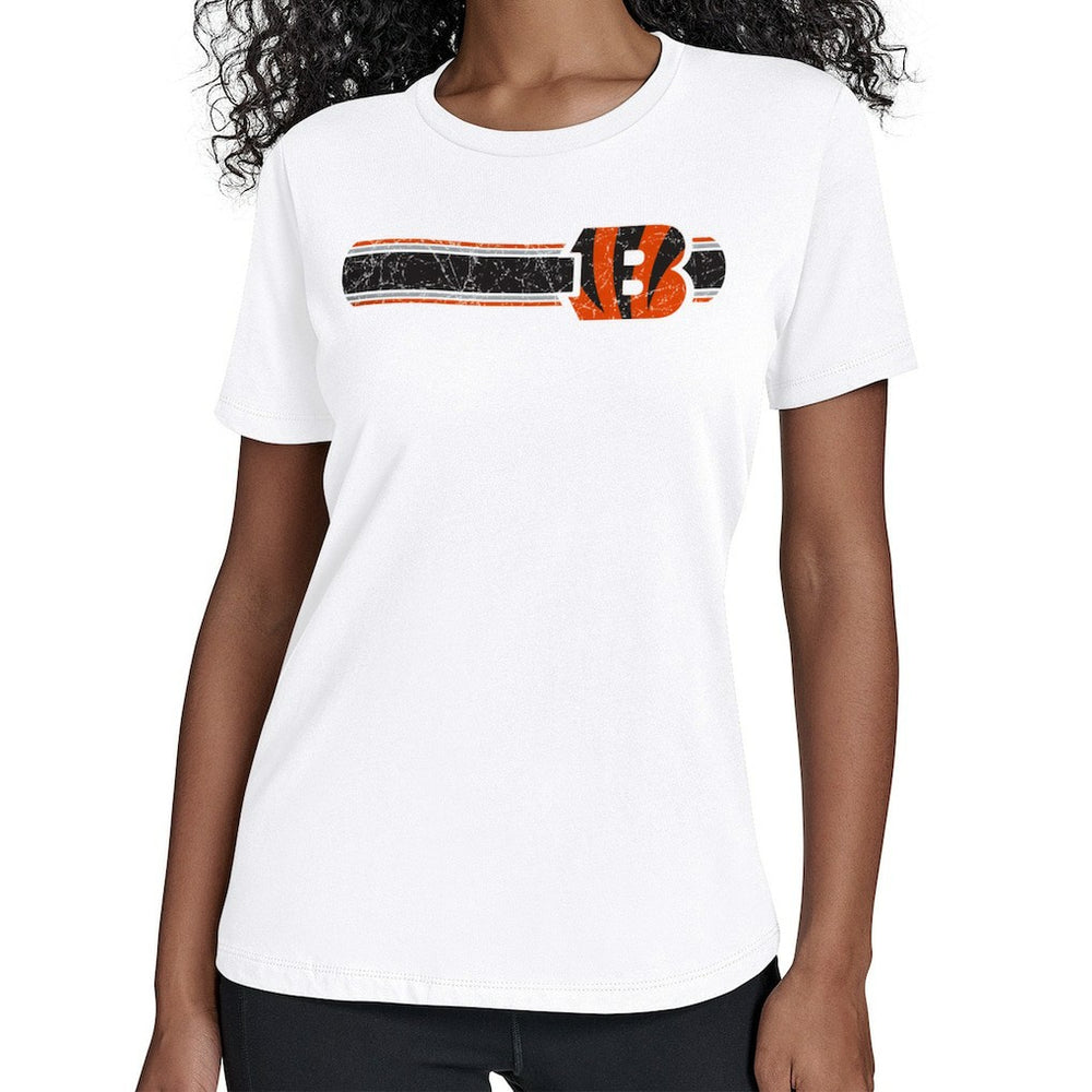 Cincinnati Bengals  Starter Women's Team Stripe T-Shirt