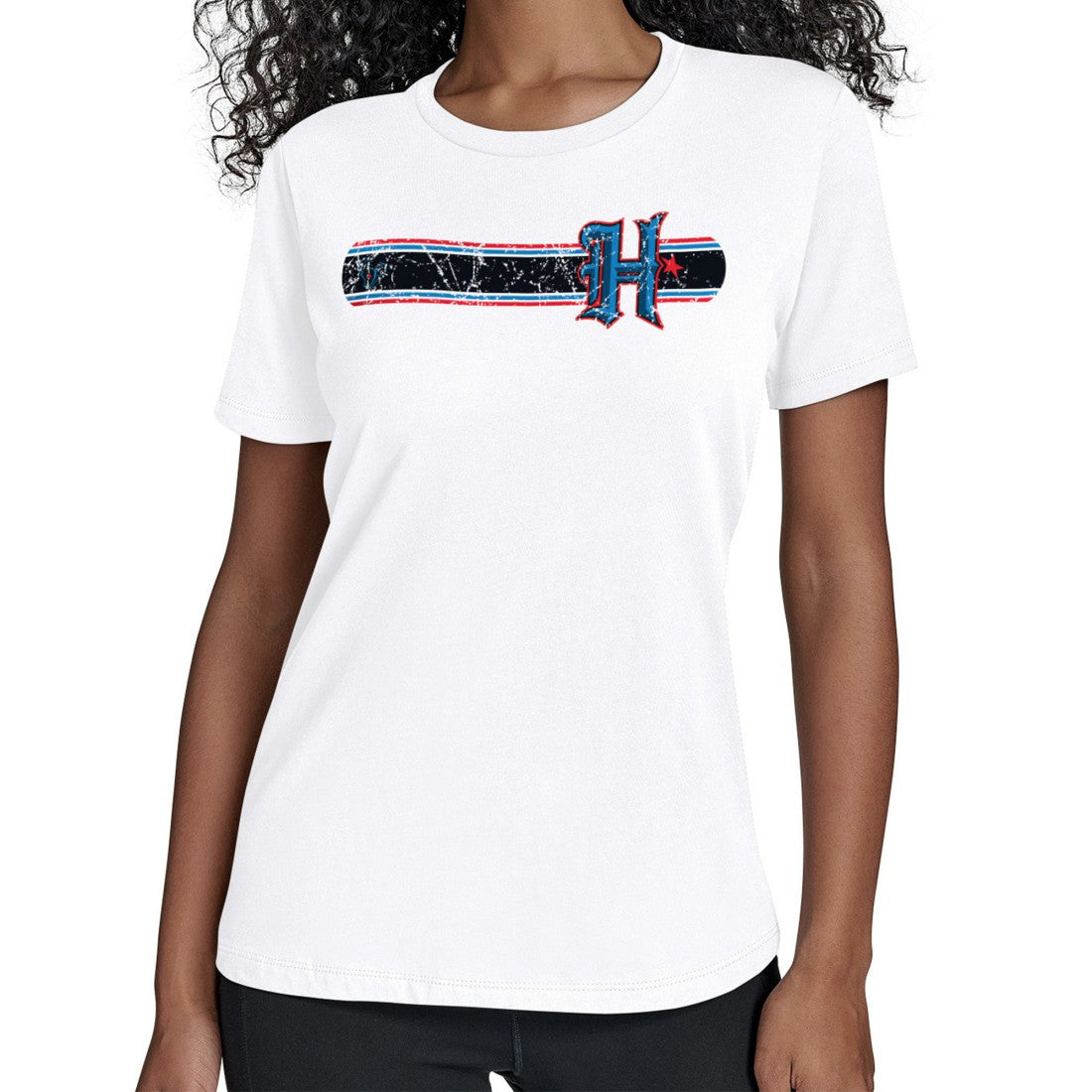 Houston Texans  Starter Women's Team Stripe T-Shirt
