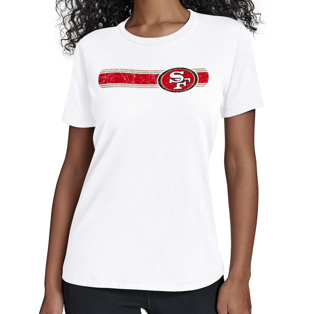 San Francisco 49ers  Starter Women's Team Stripe T-Shirt