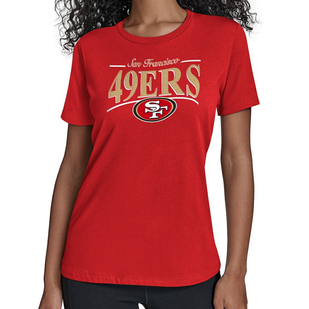 San Francisco 49ers  Starter Women's Arch Stripe T-Shirt