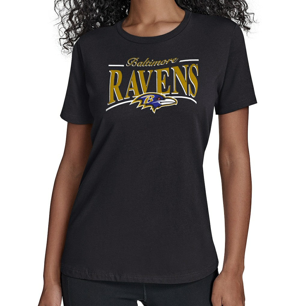 Baltimore Ravens  Starter Women's Arch Stripe T-Shirt