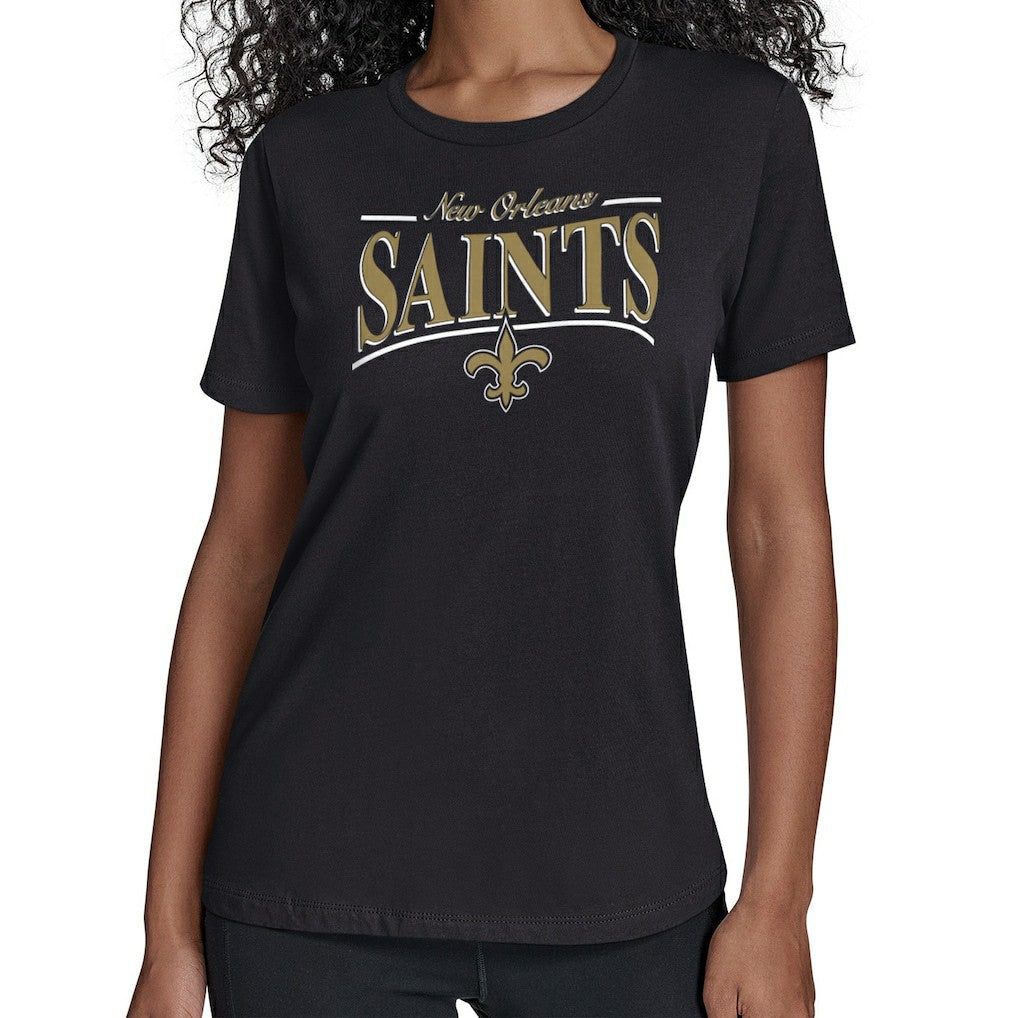 New Orleans Saints  Starter Women's Arch Stripe T-Shirt