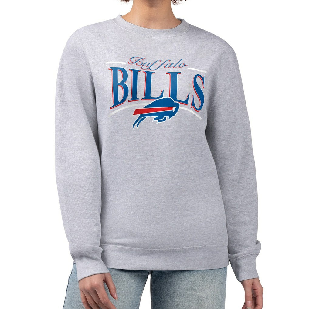 Buffalo Bills  Starter Women's Arch Stripe Fleece Pullover Sweatshirt
