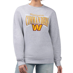 Washington Commanders  Starter Women's Arch Stripe Fleece Pullover Sweatshirt