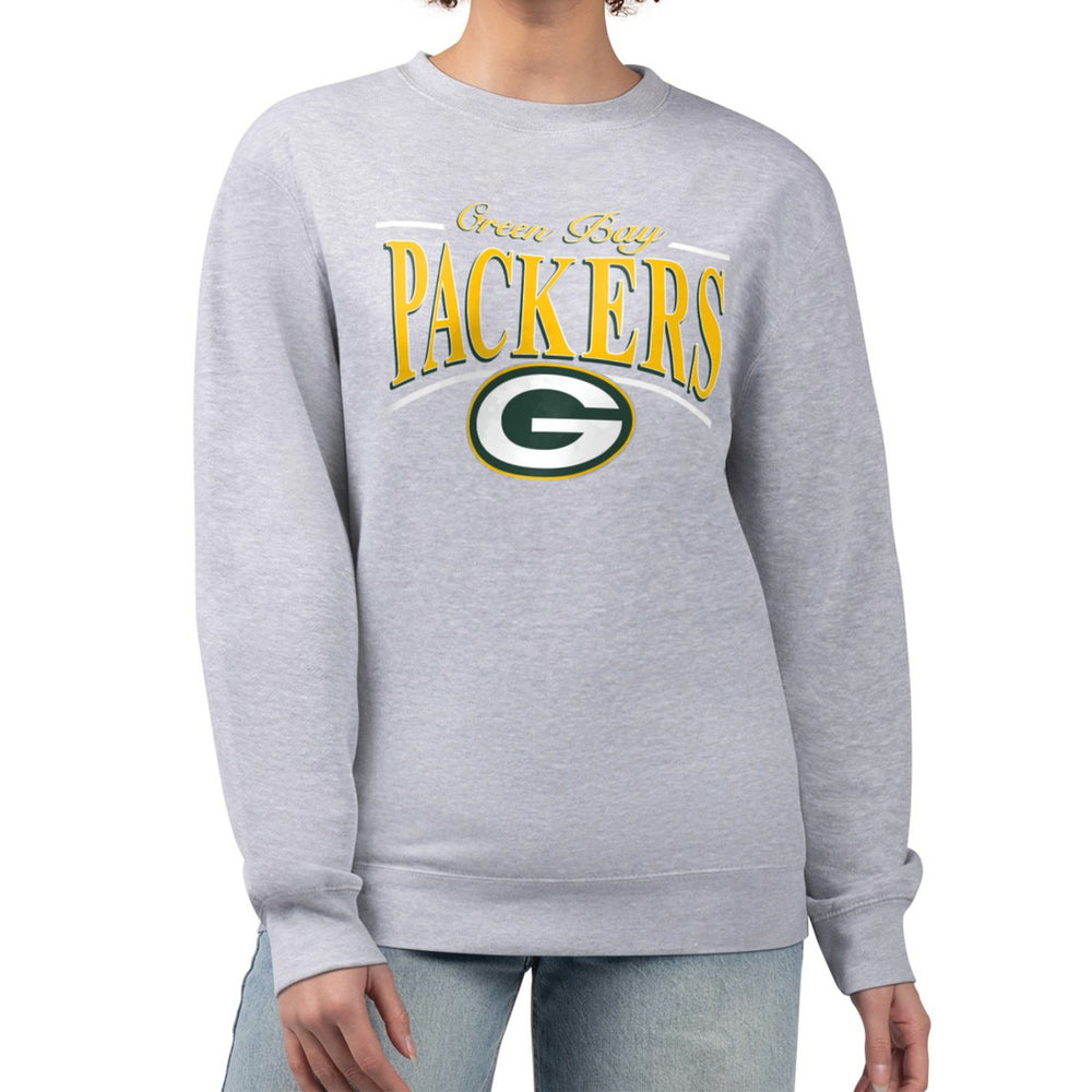 Green Bay Packers  Starter Women's Arch Stripe Fleece Pullover Sweatshirt