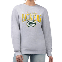 Green Bay Packers  Starter Women's Arch Stripe Fleece Pullover Sweatshirt