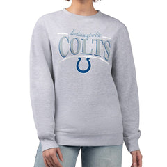 Indianapolis Colts  Starter Women's Arch Stripe Fleece Pullover Sweatshirt