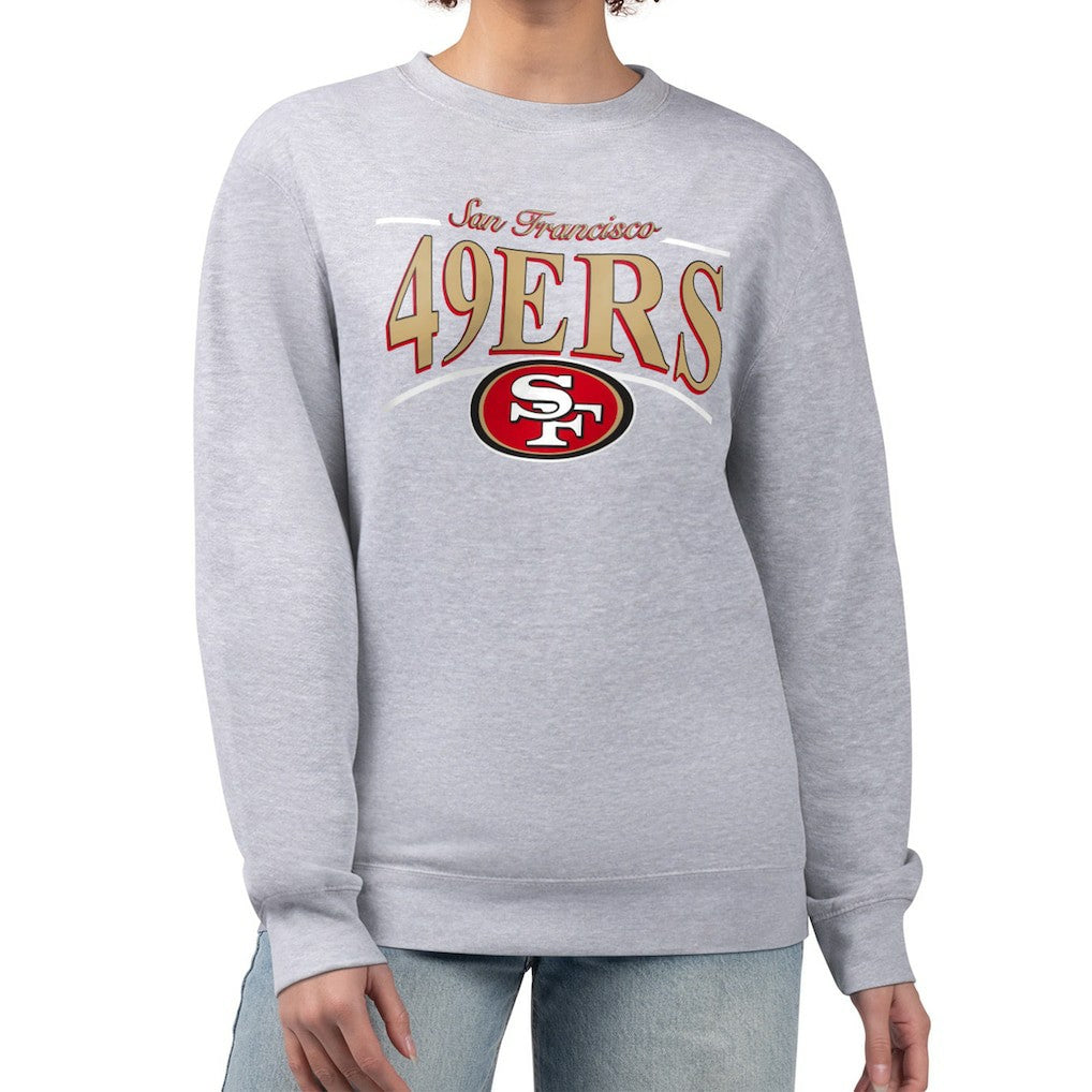 San Francisco 49ers  Starter Women's Arch Stripe Fleece Pullover Sweatshirt