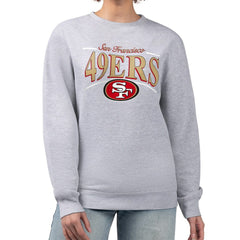 San Francisco 49ers  Starter Women's Arch Stripe Fleece Pullover Sweatshirt