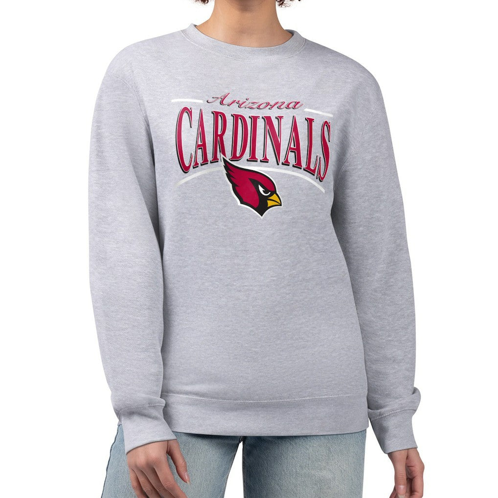 Arizona Cardinals  Starter Women's Arch Stripe Fleece Pullover Sweatshirt