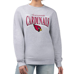 Arizona Cardinals  Starter Women's Arch Stripe Fleece Pullover Sweatshirt