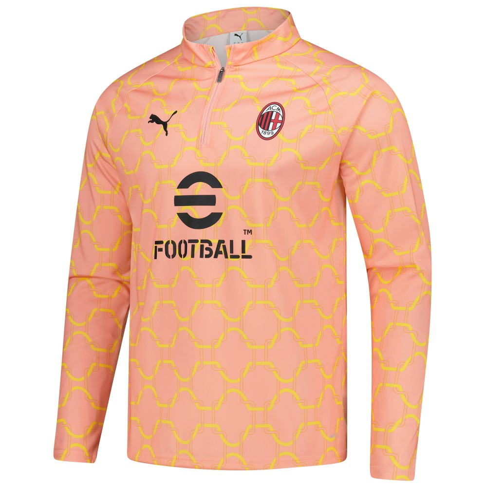 AC Milan 2025/26 Pre-Match dryCell Quarter-Zip Top Light Orange - Puma