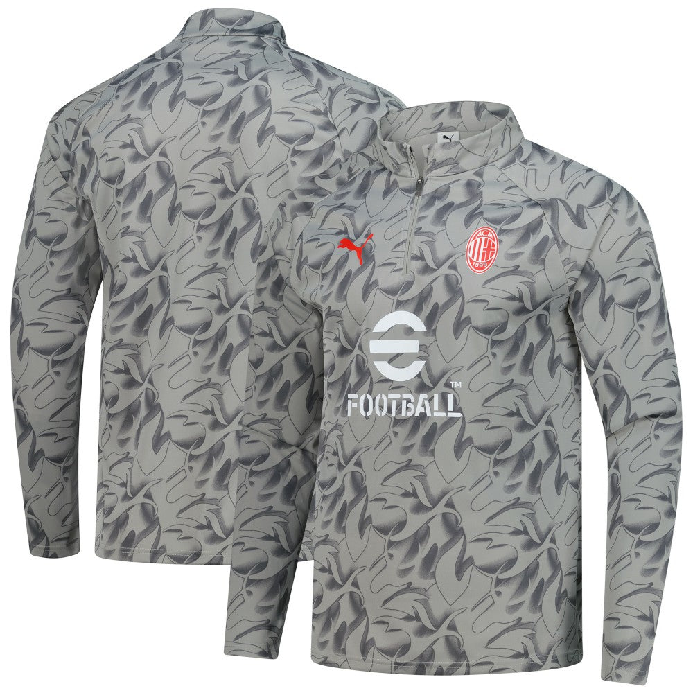 AC Milan 2025/26 Pre-Match dryCell Quarter-Zip Top Gray - Puma