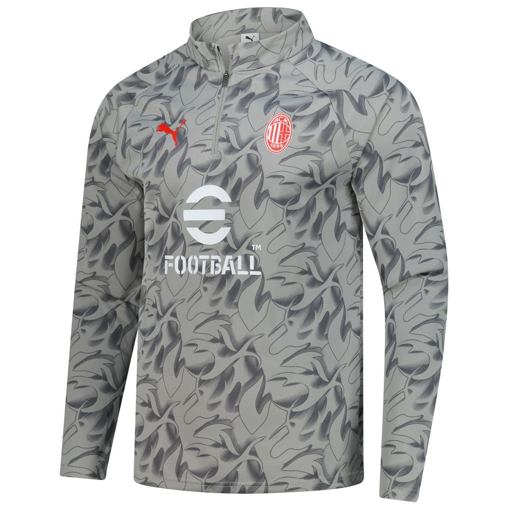 AC Milan 2025/26 Pre-Match dryCell Quarter-Zip Top Gray - Puma